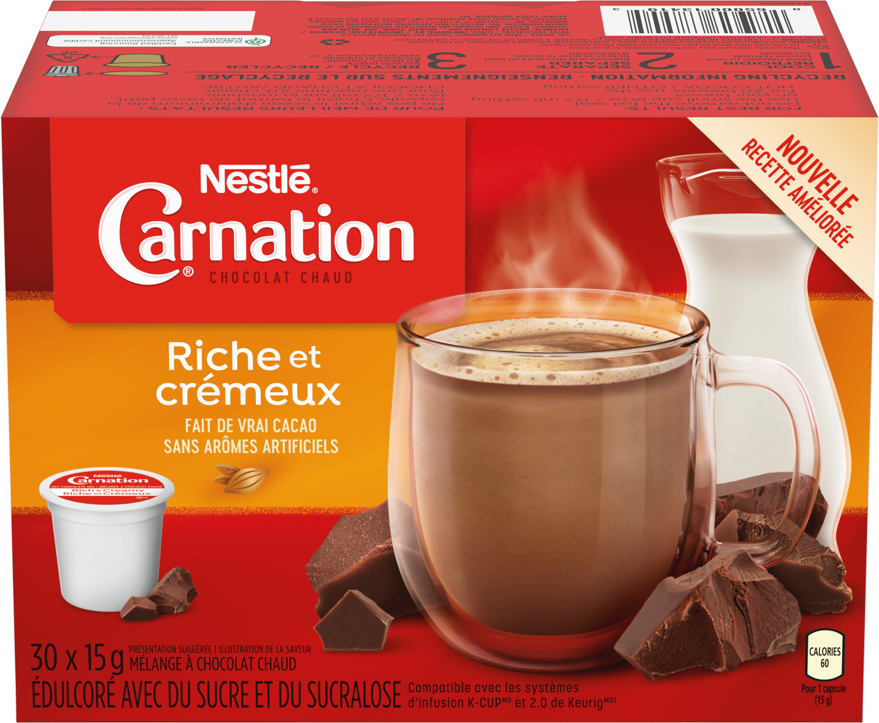 CARNATION - chocolat chaud crémeux 30 capsules