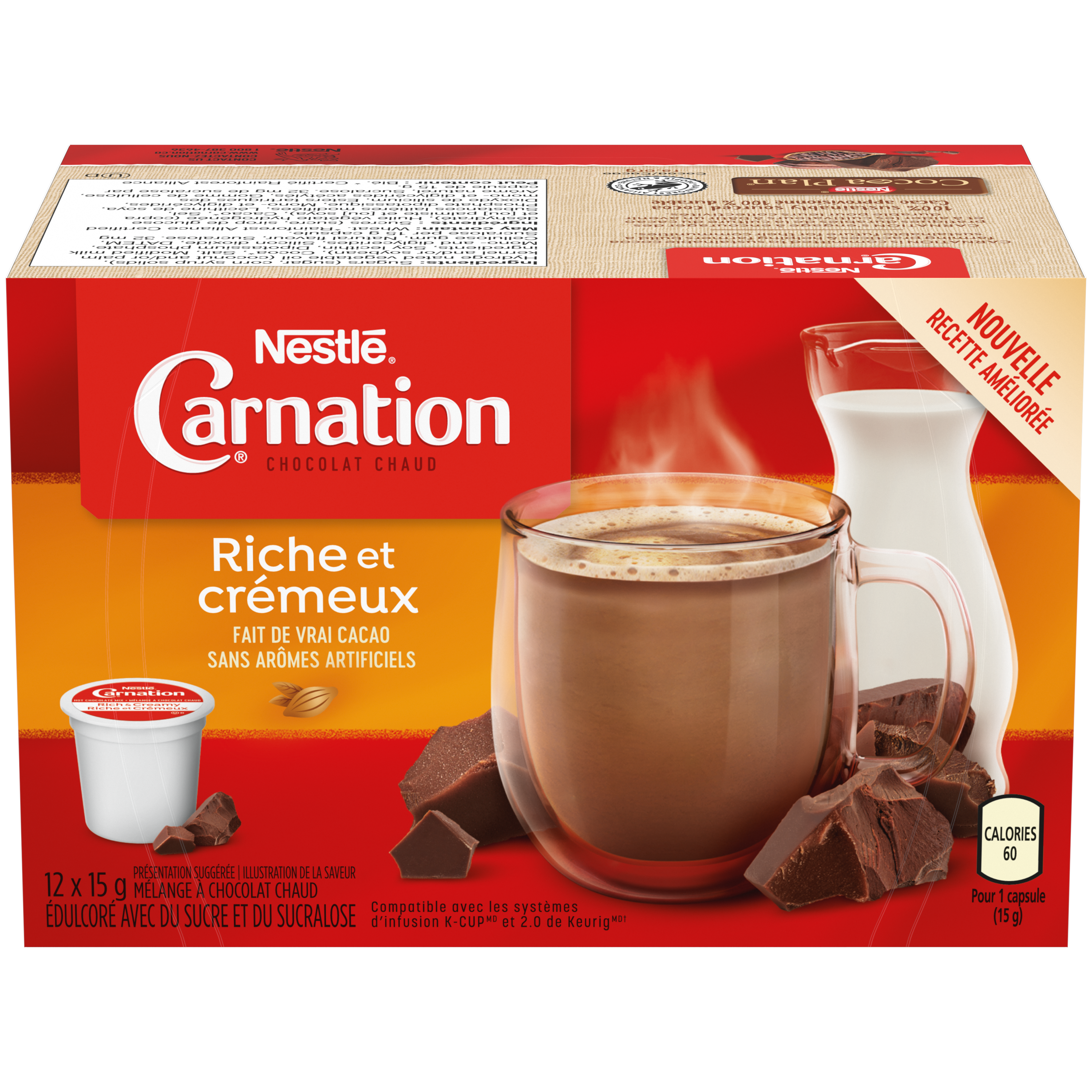 Chocolat chaud CARNATION riche et crémeux - K-Cup | Nestlé Canada