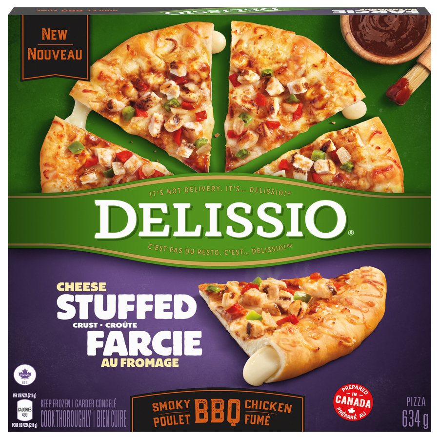 Pizza DELISSIO Croûte farcie Poulet barbecue fumé | Made with nestle