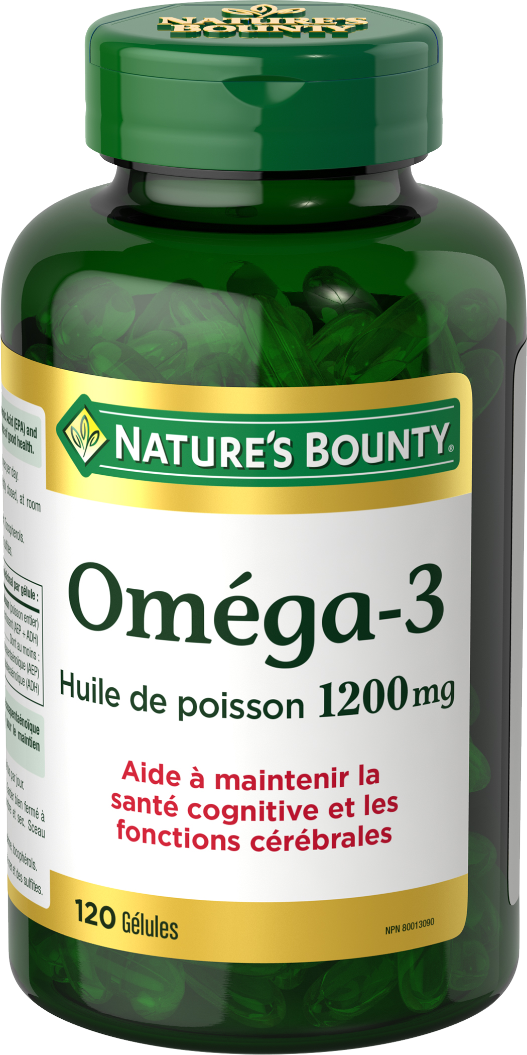 Oméga-3 Huile de Poisson 1200 mg 120 Gélules | Made with nestle